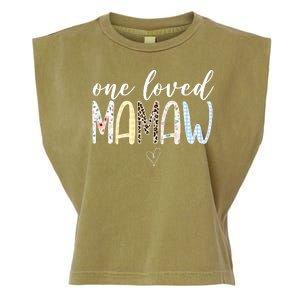 One Loved Mamaw Mothers Day Cute Garment-Dyed Women's Muscle Tee