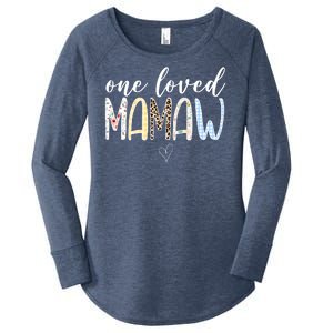 One Loved Mamaw Mothers Day Cute Women's Perfect Tri Tunic Long Sleeve Shirt