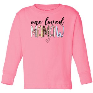 One Loved Mamaw Mothers Day Cute Toddler Long Sleeve Shirt