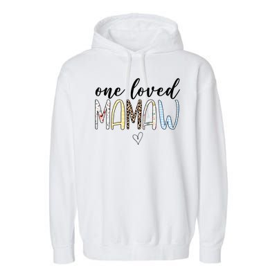 One Loved Mamaw Mothers Day Cute Garment-Dyed Fleece Hoodie