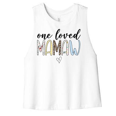 One Loved Mamaw Mothers Day Cute Women's Racerback Cropped Tank