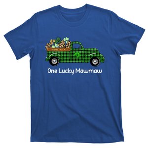 One Lucky Mawmaw Green Plaid Truck Shamrocks St Patricks Day Gift T-Shirt