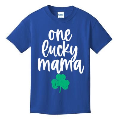 One Lucky Mama Shamrock Saint Patricks Day Mom Mommy Momma Meaningful Gift Kids T-Shirt