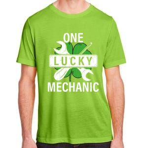 One Lucky Mechanic Funny Saint Patricks Day Graphic Gift Adult ChromaSoft Performance T-Shirt