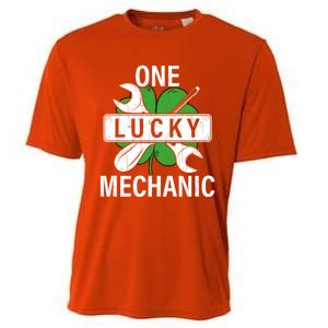 One Lucky Mechanic Funny Saint Patricks Day Graphic Gift Cooling Performance Crew T-Shirt