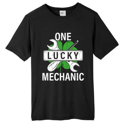 One Lucky Mechanic Funny Saint Patricks Day Graphic Gift Tall Fusion ChromaSoft Performance T-Shirt