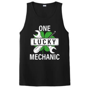 One Lucky Mechanic Funny Saint Patricks Day Graphic Gift PosiCharge Competitor Tank