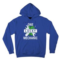 One Lucky Mechanic Funny Saint Patricks Day Graphic Gift Hoodie