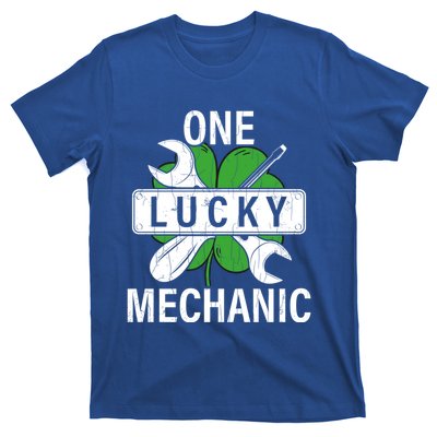 One Lucky Mechanic Funny Saint Patricks Day Graphic Gift T-Shirt