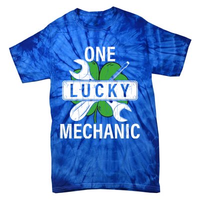 One Lucky Mechanic Funny Saint Patricks Day Graphic Gift Tie-Dye T-Shirt