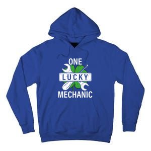 One Lucky Mechanic Funny Saint Patricks Day Graphic Gift Tall Hoodie