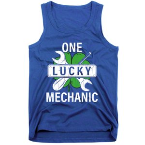 One Lucky Mechanic Funny Saint Patricks Day Graphic Gift Tank Top