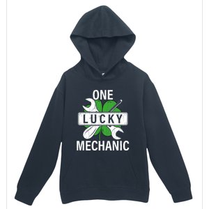 One Lucky Mechanic Funny Saint Patricks Day Graphic Gift Urban Pullover Hoodie