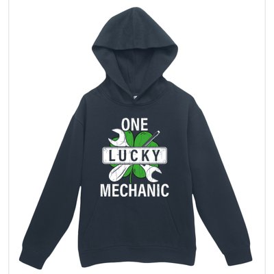 One Lucky Mechanic Funny Saint Patricks Day Graphic Gift Urban Pullover Hoodie