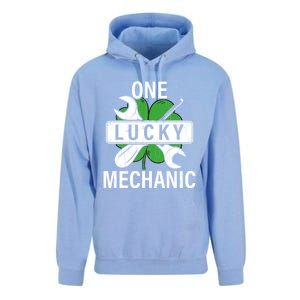 One Lucky Mechanic Funny Saint Patricks Day Graphic Gift Unisex Surf Hoodie