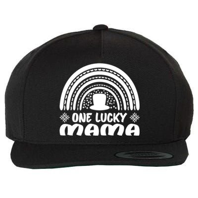 One Lucky Mama Great Gift St Patrick's Day Funny For Mama Meaningful Gift Wool Snapback Cap