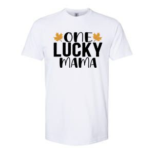 One Lucky Mama St Patricks Day Mom Mother Shamrock Gift Softstyle® CVC T-Shirt