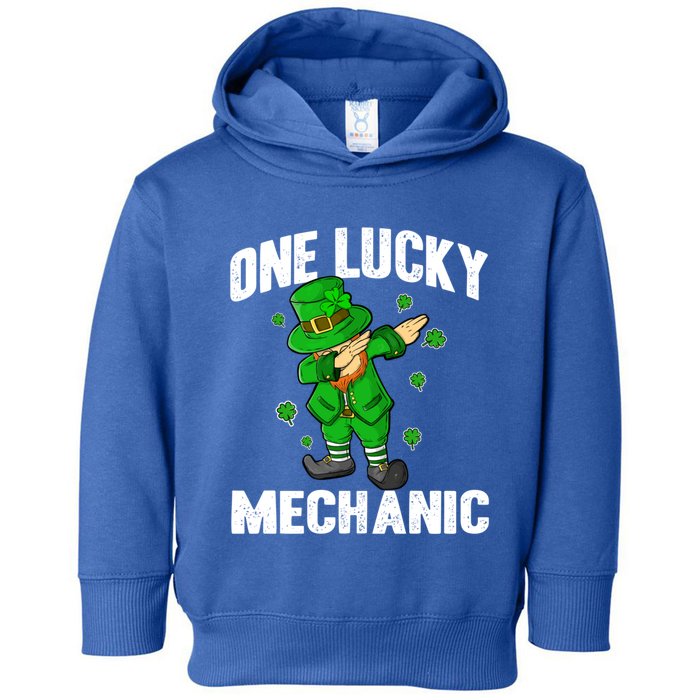 One Lucky Mechanic St Patricks Day Dabbing Leprechaun Gift Toddler Hoodie