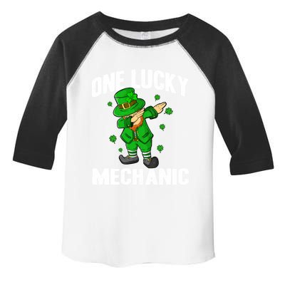 One Lucky Mechanic St Patricks Day Dabbing Leprechaun Gift Toddler Fine Jersey T-Shirt