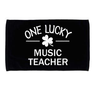 One Lucky Music Teacher Matching St Patricks Day Gift Microfiber Hand Towel