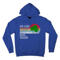 One Lucky Music Teacher St Patricks Day Vintage Retro Design Gift Hoodie