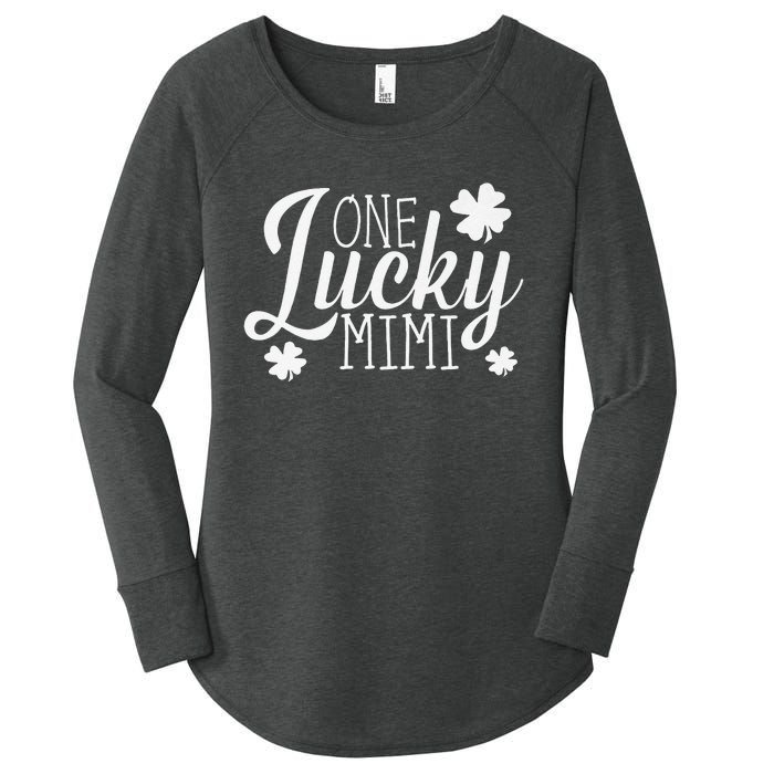 One Lucky Mimi Shamrock Gift For Saint Patrick's Day Women's Perfect Tri Tunic Long Sleeve Shirt