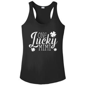 One Lucky Mimi Shamrock Gift For Saint Patrick's Day Ladies PosiCharge Competitor Racerback Tank