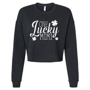 One Lucky Mimi Shamrock Gift For Saint Patrick's Day Cropped Pullover Crew