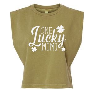 One Lucky Mimi Shamrock Gift For Saint Patrick's Day Garment-Dyed Women's Muscle Tee