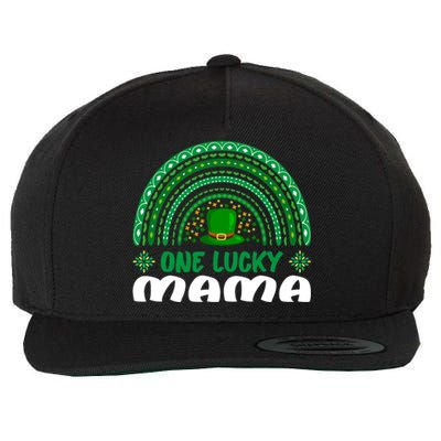 One Lucky Mama Gift St Patrick's Day Funny For Mama Cute Gift Wool Snapback Cap