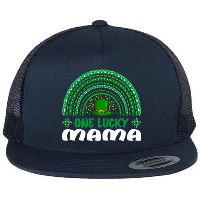 One Lucky Mama Gift St Patrick's Day Funny For Mama Cute Gift Flat Bill Trucker Hat