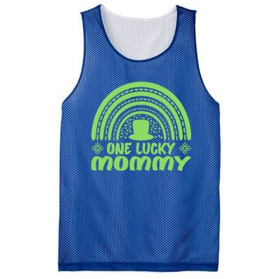 One Lucky Mommy Gift St Patrick's Day Funny For Mommy Gift Mesh Reversible Basketball Jersey Tank