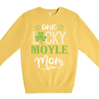 One Lucky Moyle Horse Mom Irish Horseback Riding Gift Premium Crewneck Sweatshirt