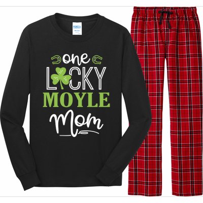 One Lucky Moyle Horse Mom Irish Horseback Riding Gift Long Sleeve Pajama Set