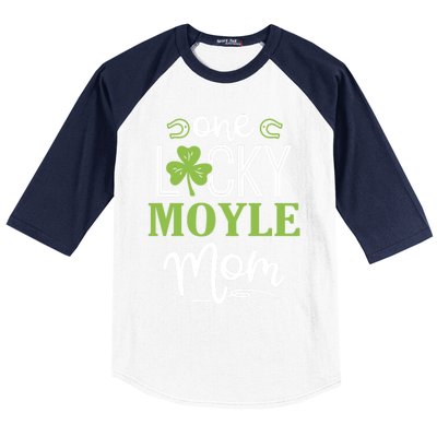 One Lucky Moyle Horse Mom Irish Horseback Riding Gift Baseball Sleeve Shirt