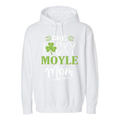 One Lucky Moyle Horse Mom Irish Horseback Riding Gift Garment-Dyed Fleece Hoodie