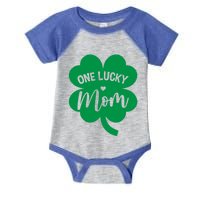 One Lucky Mom Shamrock Four Leaf Clover St Patricks Day Gift Infant Baby Jersey Bodysuit