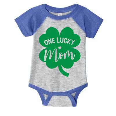 One Lucky Mom Shamrock Four Leaf Clover St Patricks Day Gift Infant Baby Jersey Bodysuit