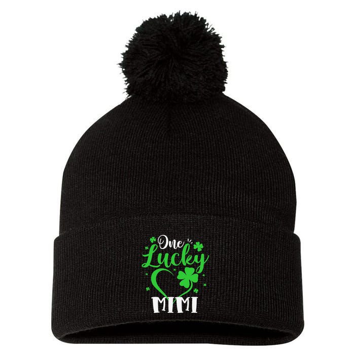 One Lucky Mimi Shamrock Irish St PatrickS Day Pom Pom 12in Knit Beanie