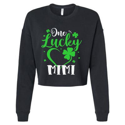 One Lucky Mimi Shamrock Irish St PatrickS Day Cropped Pullover Crew