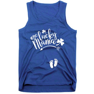 One Lucky Mama Cute St PatrickS Day Pregnancy Announcement Tank Top