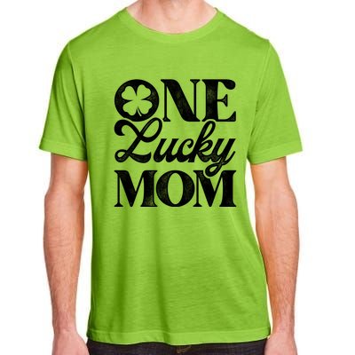 One Lucky Mom St Patricks Day Shamrock Ireland Irish Green Gift Adult ChromaSoft Performance T-Shirt