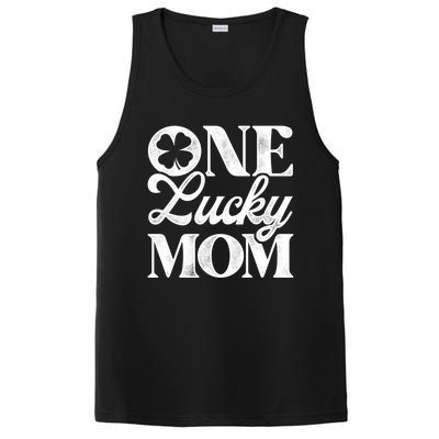 One Lucky Mom St Patricks Day Shamrock Ireland Irish Green Gift PosiCharge Competitor Tank