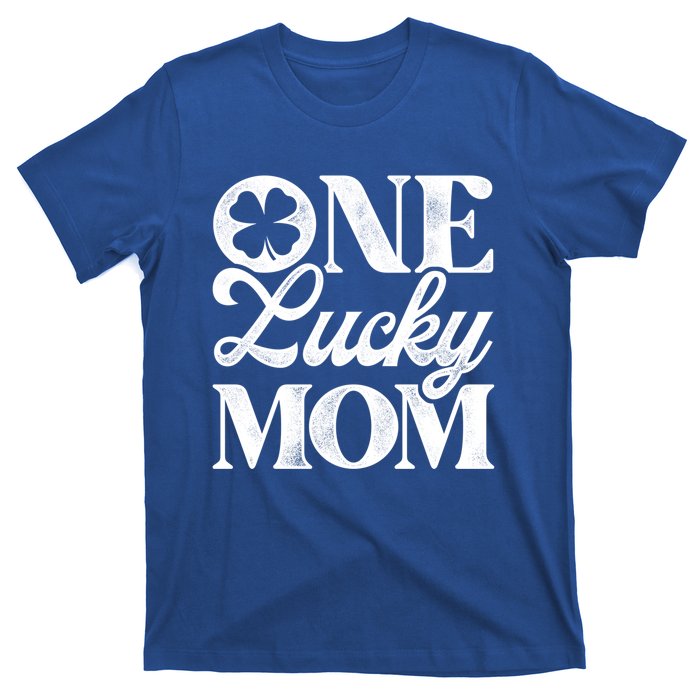 One Lucky Mom St Patricks Day Shamrock Ireland Irish Green Gift T-Shirt