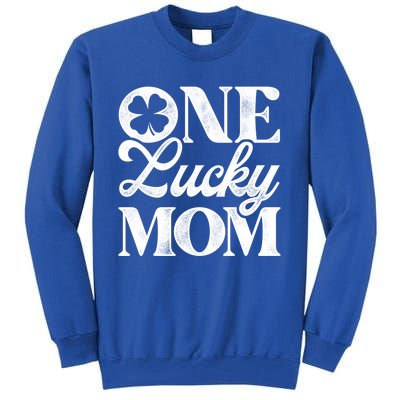 One Lucky Mom St Patricks Day Shamrock Ireland Irish Green Gift Tall Sweatshirt