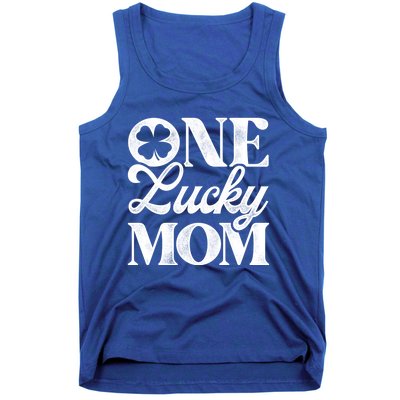 One Lucky Mom St Patricks Day Shamrock Ireland Irish Green Gift Tank Top