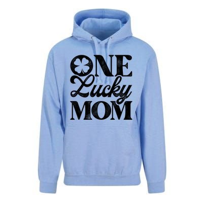 One Lucky Mom St Patricks Day Shamrock Ireland Irish Green Gift Unisex Surf Hoodie