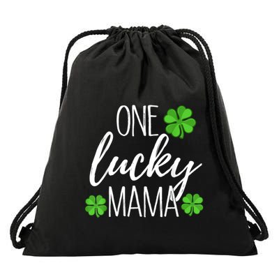 One Lucky Mama Matching St Patricks Day Drawstring Bag