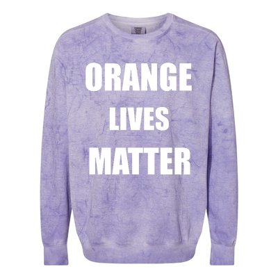 Orange Lives Matter Colorblast Crewneck Sweatshirt