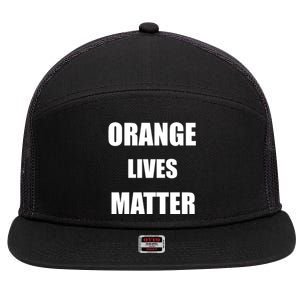 Orange Lives Matter 7 Panel Mesh Trucker Snapback Hat